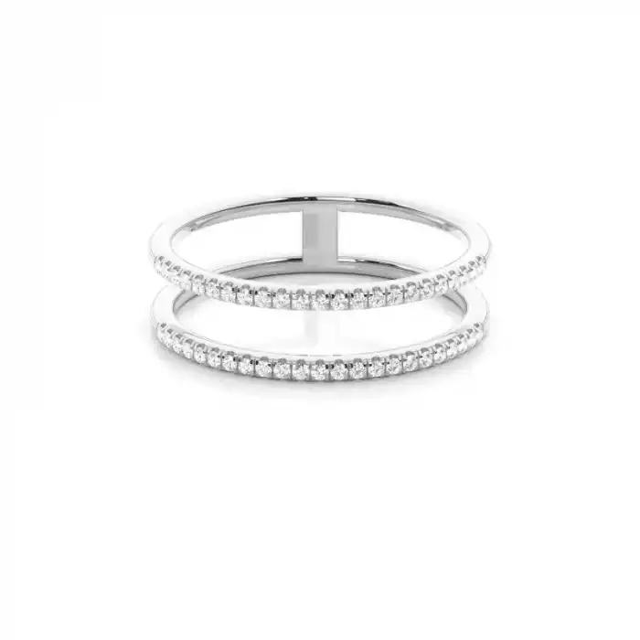Dual Line Diamond Ring