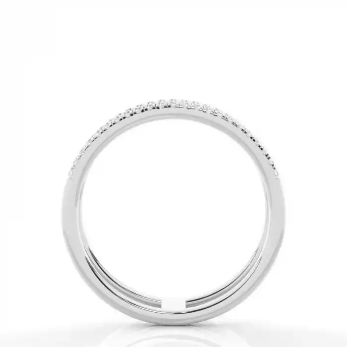 Dual Line Diamond Ring