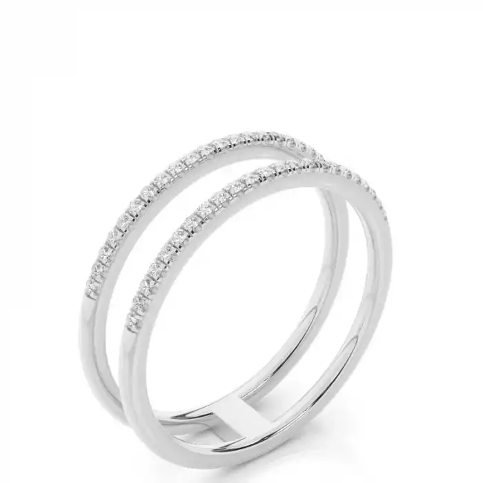 Dual Line Diamond Ring