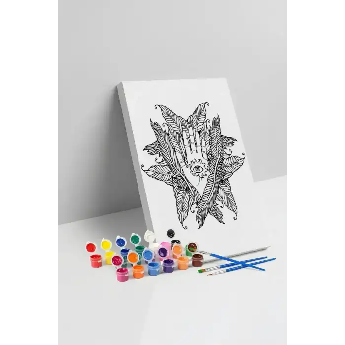 El Desenli Mandala Tuval Boyama Seti 40x50 cm