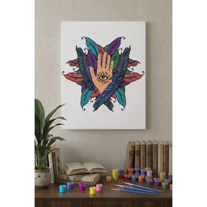 El Desenli Mandala Tuval Boyama Seti 40x50 cm