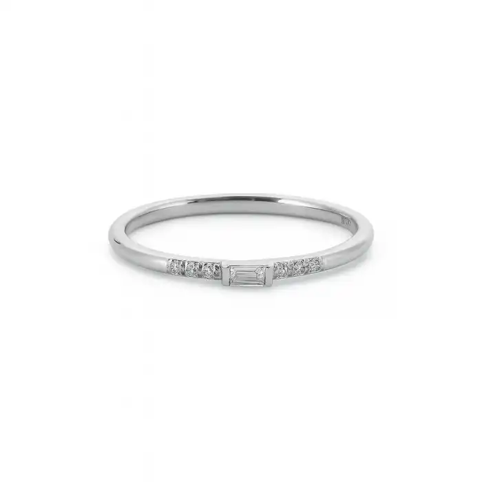 Frame Baguette Diamond Ring