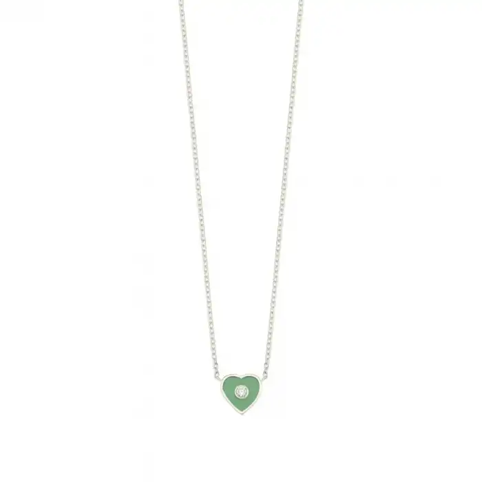 Green Amour Heart Necklace