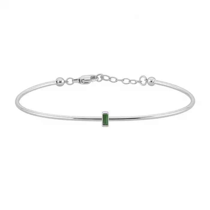 Green Bold Baguette Bracelet