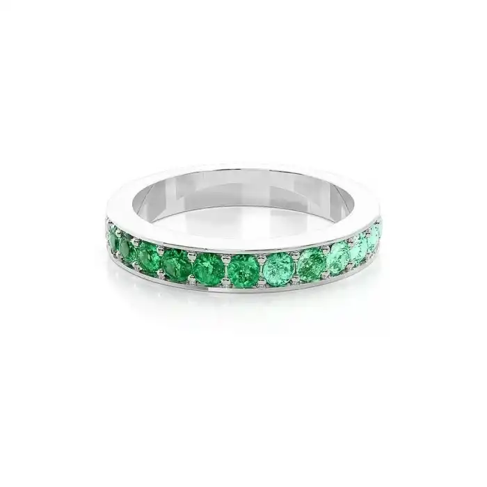 Green Bold Band Ring