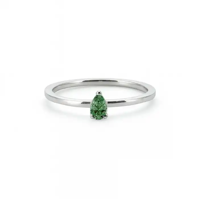 Green Elegant Drop Ring