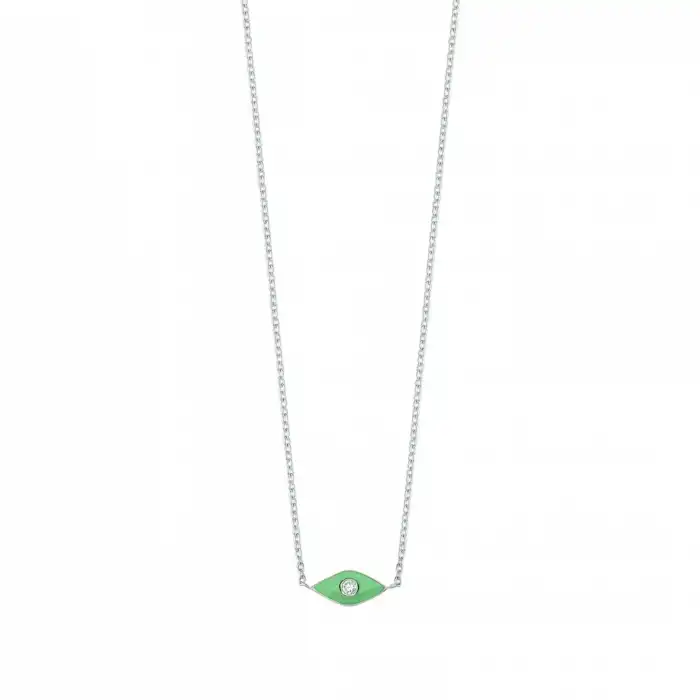Green Eye Diamond Necklace