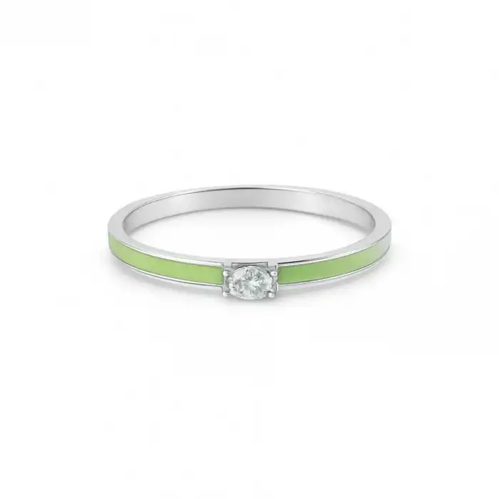Green Glow Oval Ring