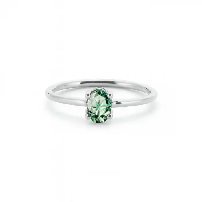 Green Pure Oval Ring