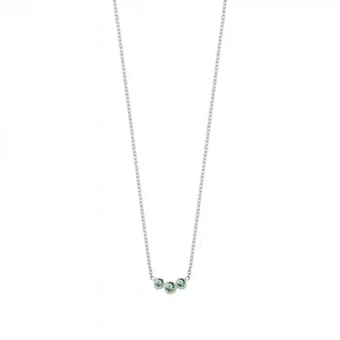 Green Trio Minimal Necklace