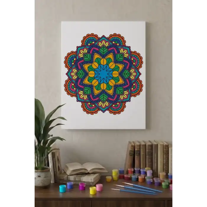 Klasik Mandala Tuval Boyama Seti 40x50 cm