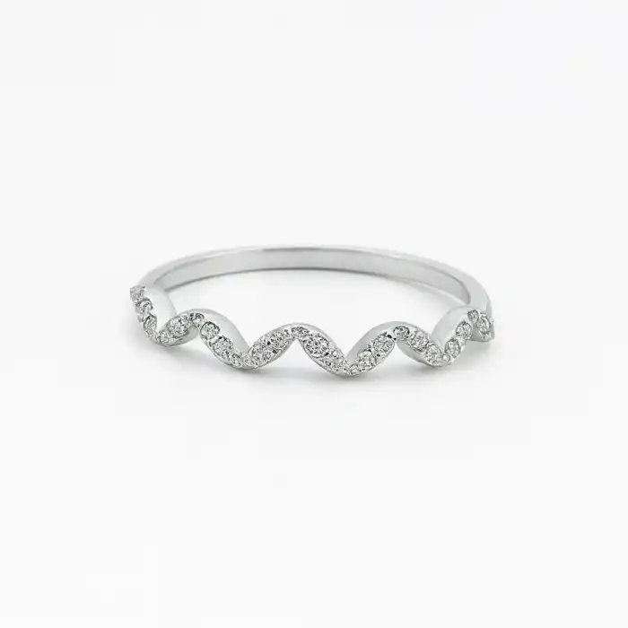 Leaf Motif Diamond Ring