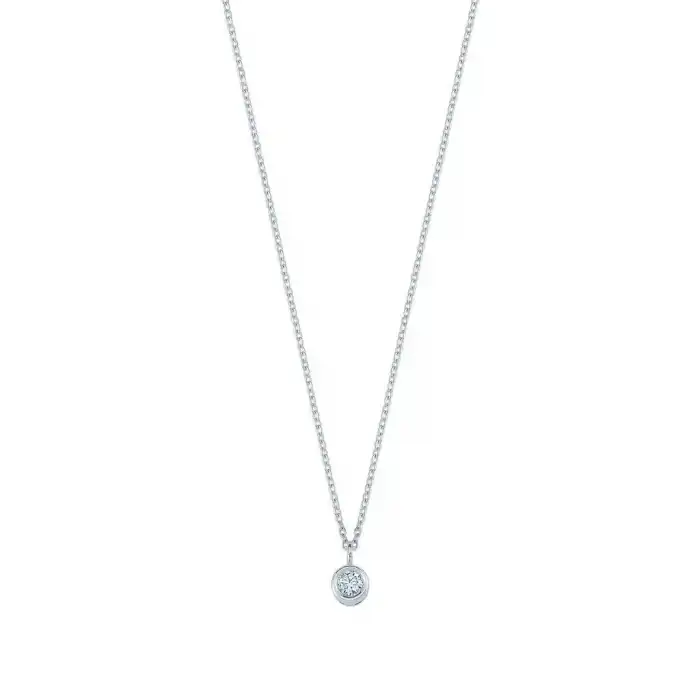 Lone Diamond Pendant Necklace