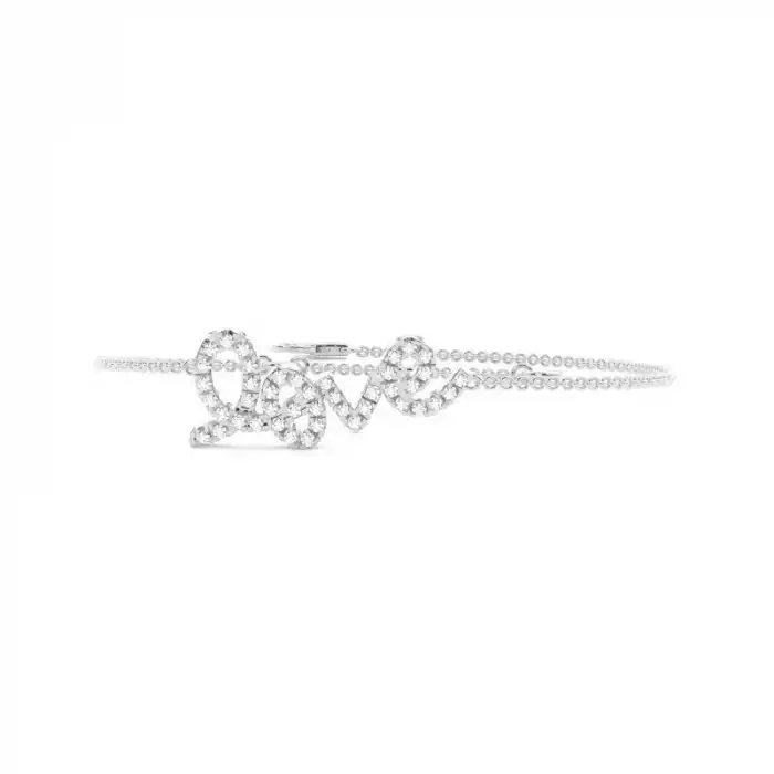 Love Script Diamond Bracelet