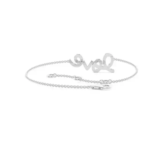 Love Script Diamond Bracelet