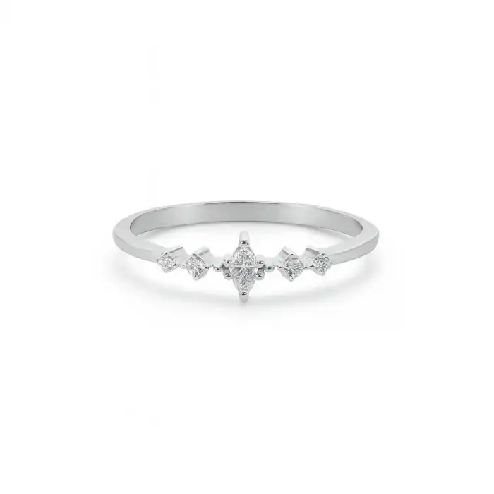 Marquise and Round Diamond Ring
