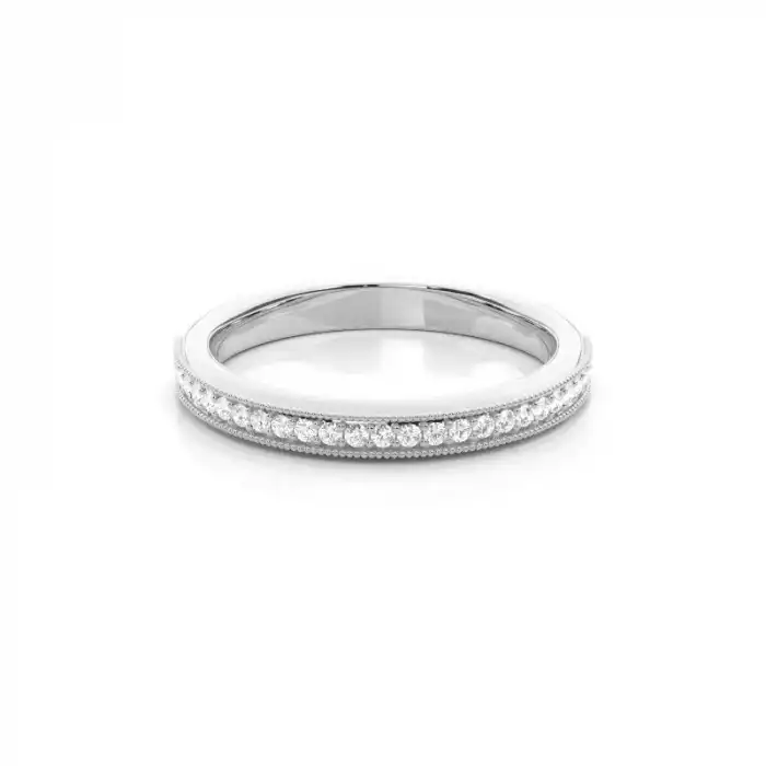 Milgrain Edge Diamond Band