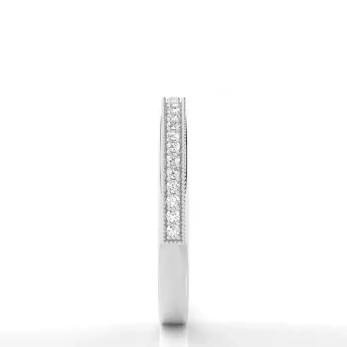 Milgrain Edge Diamond Band