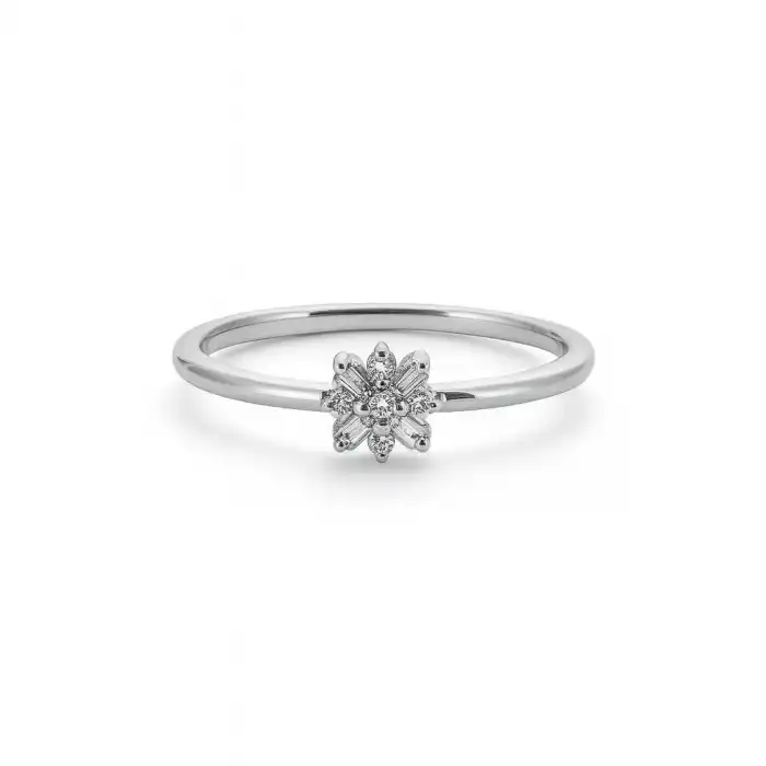 Minimal Baguette Star Diamond Ring
