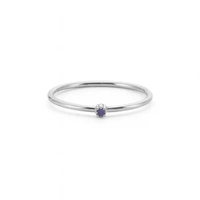 Minimal Sapphire Accent Ring
