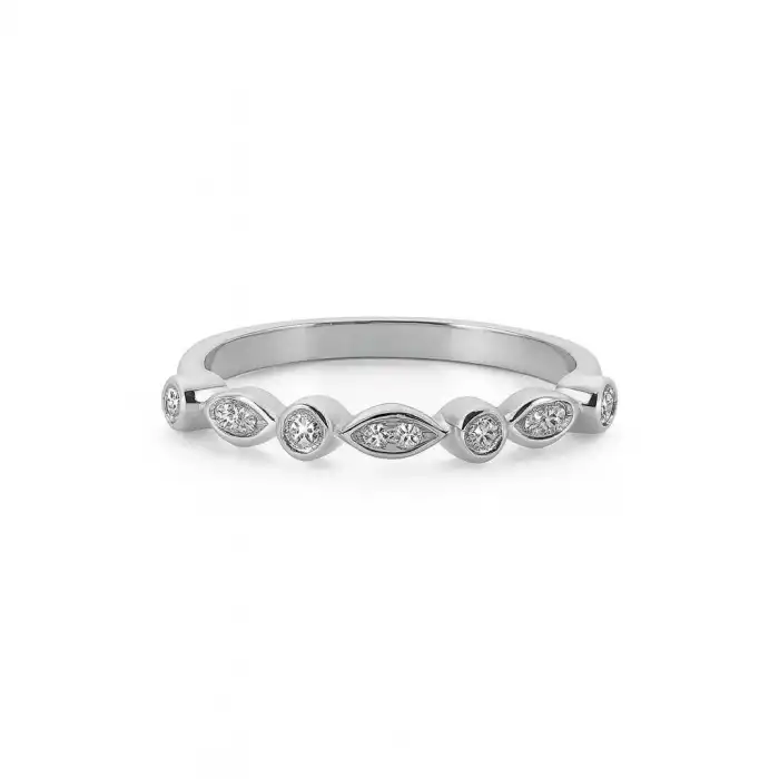 Mixed Diamond Band Ring