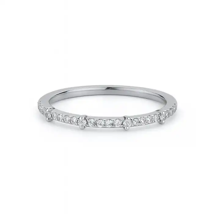 Modern Half Eternity Diamond Band
