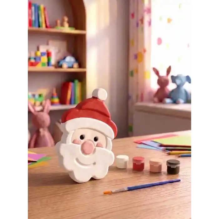 Noel Baba Figürlü Taş Boyama Hobi Seti