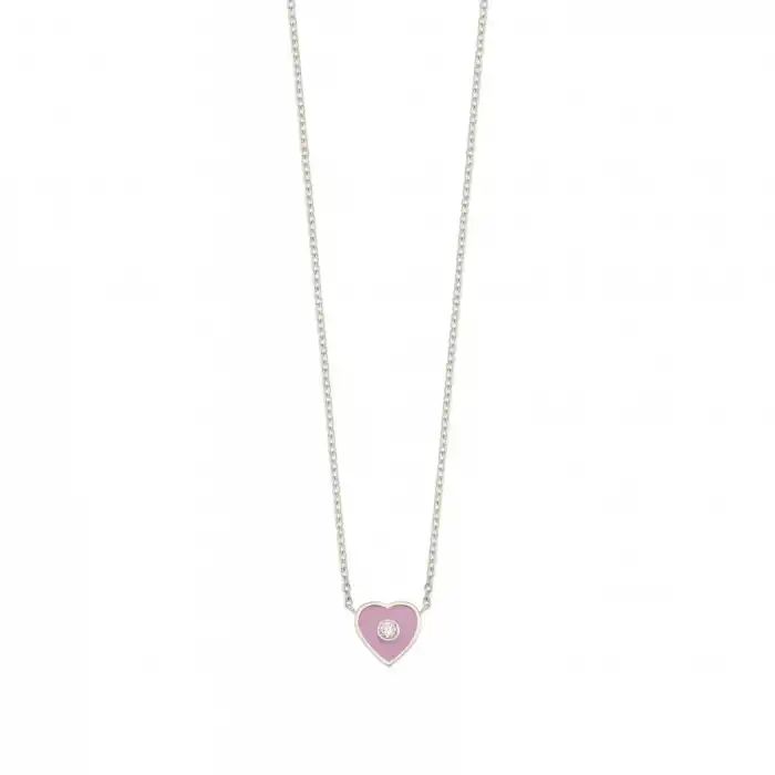 Pink Amour Heart Necklace