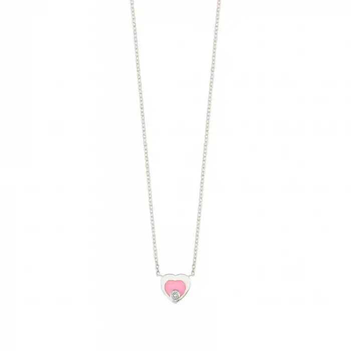 Pink Blush Heart Necklace