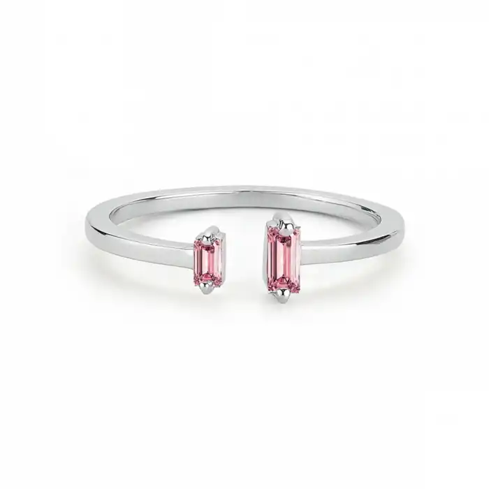 Pink Duo Open Ring