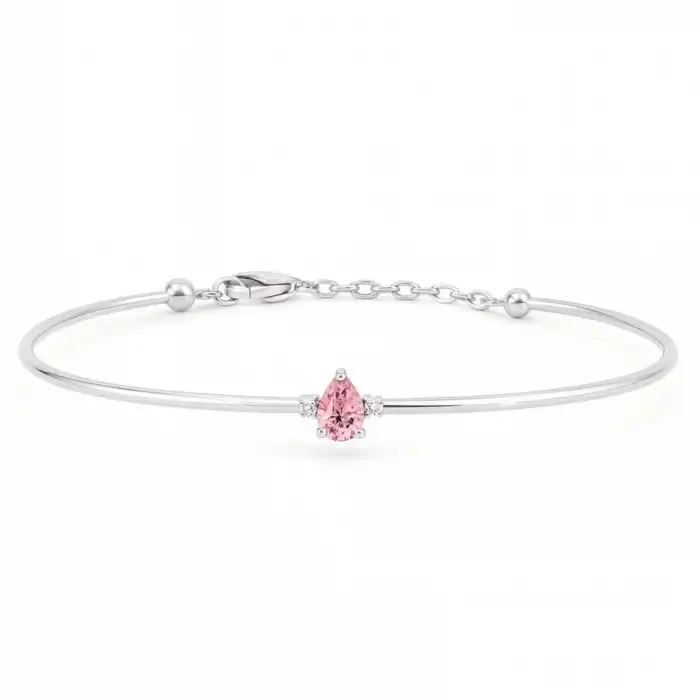 Pink Elegant Drop Bracelet