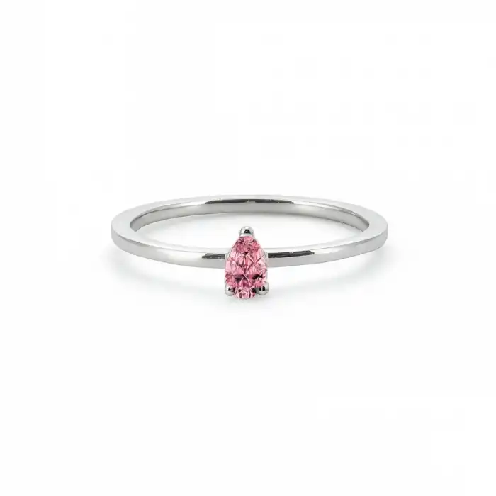 Pink Elegant Drop Ring