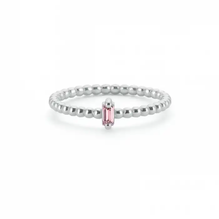 Pink Gleam Baguette Ring