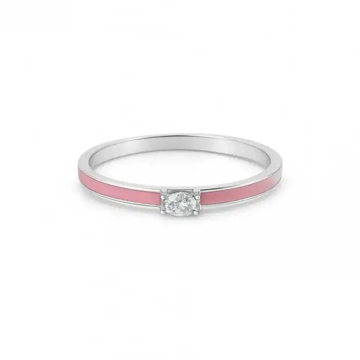 Pink Glow Oval Ring