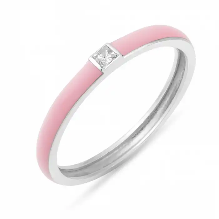 Pink Petite Prism Ring