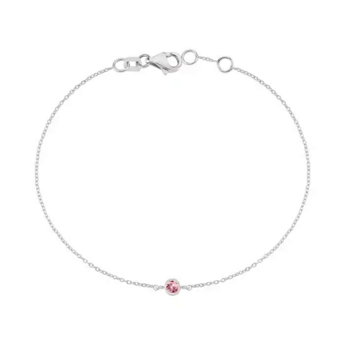 Pink Solitaire Bracelet