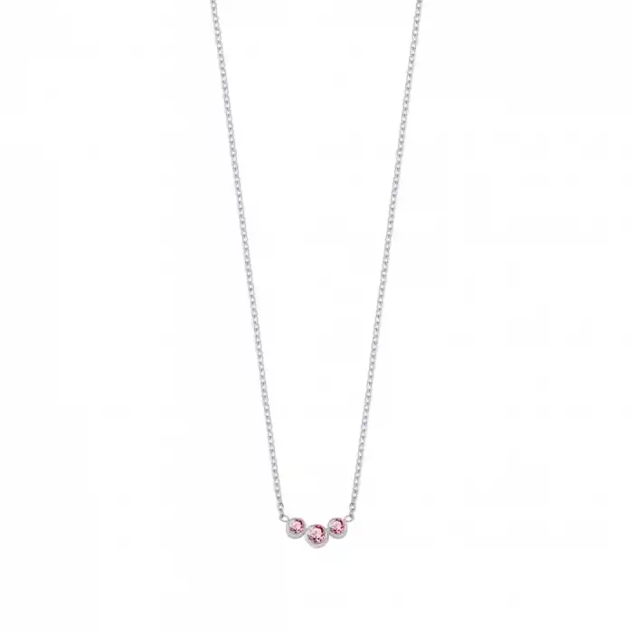 Pink Trio Minimal Necklace
