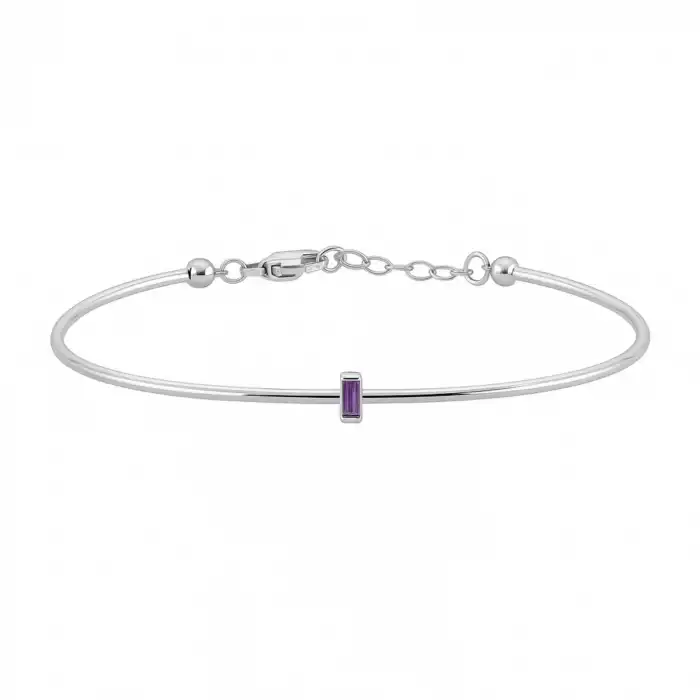 Purple Bold Baguette Bracelet
