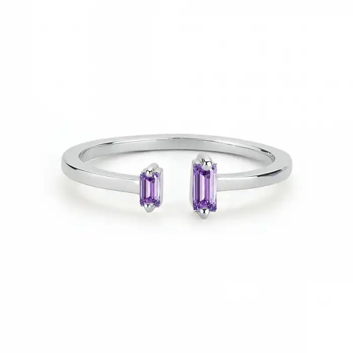Purple Duo Open Ring