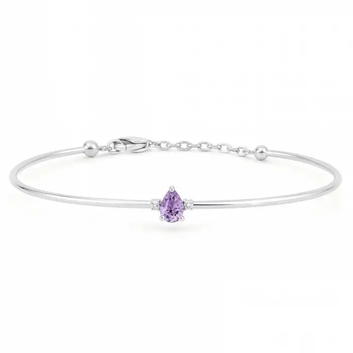 Purple Elegant Drop Bracelet