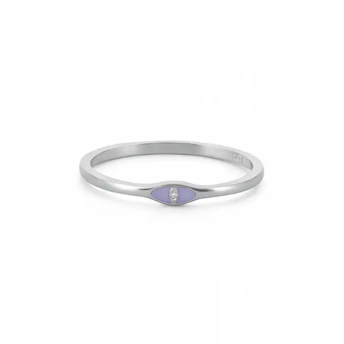 Purple Enamel Eye Ring