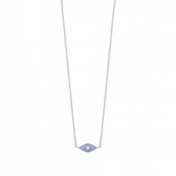 Purple Eye Diamond Necklace