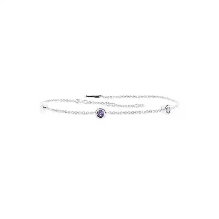 Purple Trio Minimal Bracelet