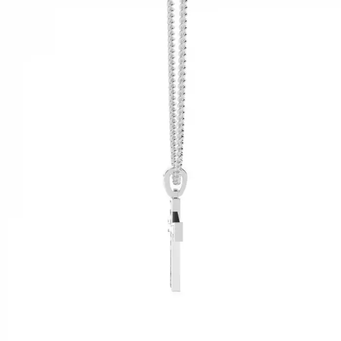 Radiant Diamond Cross Necklace