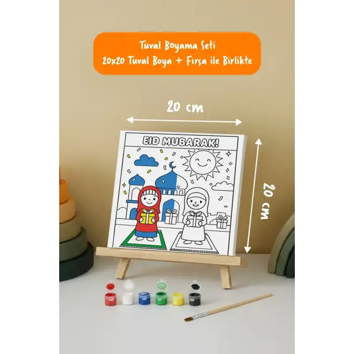 Ramazan & Bayram Eğitici Boyama Seti Eid Mubarak (Şövaleli)