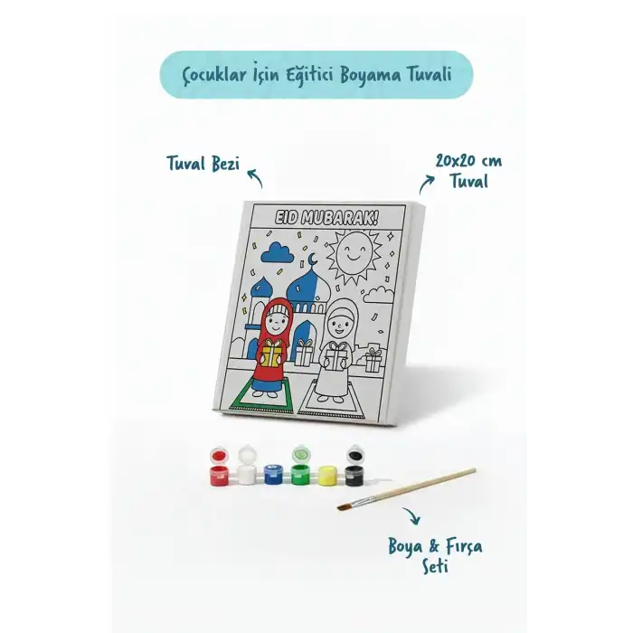 Ramazan & Bayram Eğitici Boyama Seti Eid Mubarak (Şövalesiz)