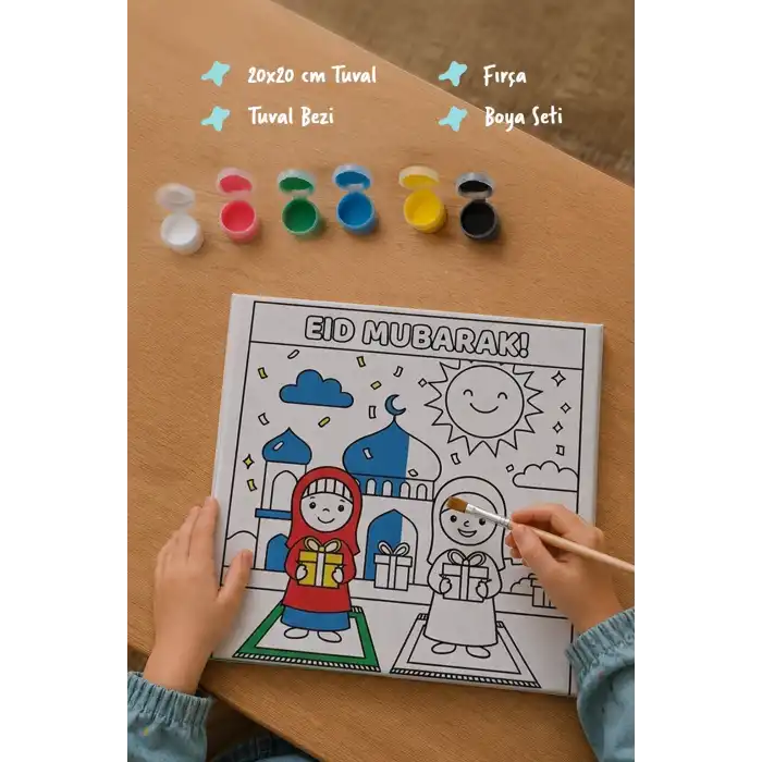 Ramazan & Bayram Eğitici Boyama Seti Eid Mubarak (Şövalesiz)