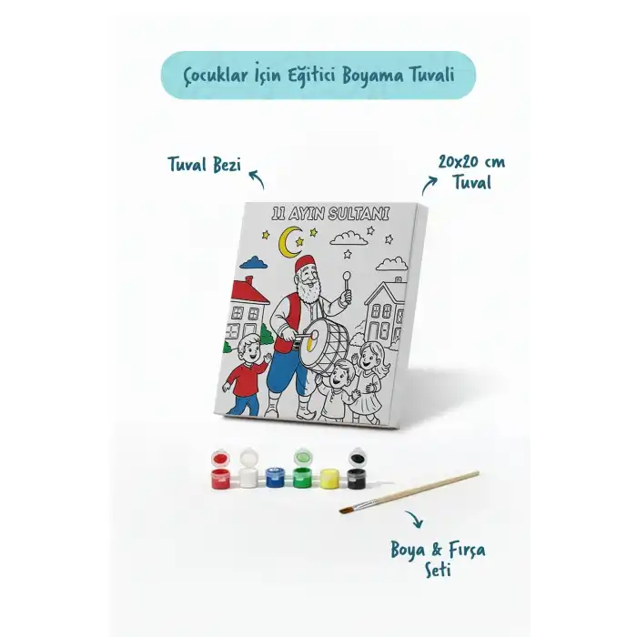 Ramazan Eğitici Boyama Seti Davulcu ve Çocuklar (Şövalesiz)