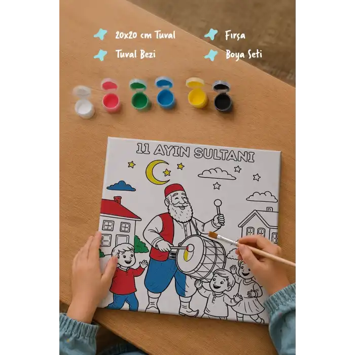 Ramazan Eğitici Boyama Seti Davulcu ve Çocuklar (Şövalesiz)