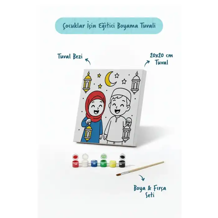 Ramazan Eğitici Boyama Seti Fenerli Çocuklar (Şövalesiz)